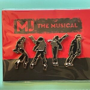 MJ the Musical Black Pin Set